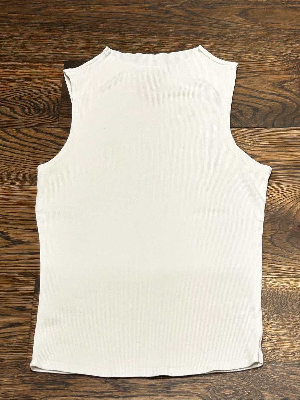 Chaser White Sleeveless Mock Neck Tank
